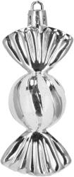SPRINGOS karácsonyfadísz " cukorka" 6 cm 5 db - ezüst (CA0856)