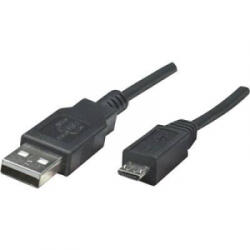 Manhattan USB 2.0 kábel [1x USB 2.0 dugó A - 1x USB 2.0 mikro dugó B] 1.80 m fekete Manhattan 756616 (307178-CG)