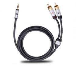 Oehlbach i Connect Jack - 2 RCA csatlakozó 3, 0m fekete (OB 60004) (OB 60004) - aqua