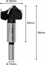 Bosch Zsanérlyuk lyukasztó 36 mm 1 db (2608901858) (2608901858)