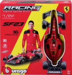 Bburago F1 KIT Ferrari SF23 mit Helm, #16 Leclerc 1: 24 Autómodell (18-26851) (18-26851)