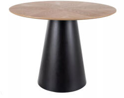 SIGNAL MEBLE Angel Kerek Tölgy Étkezőasztal Matt Fekete Lábbal (ANGELDCFI100)