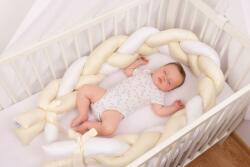  Kiságyvédő Zsinór 02+01+02 szatén krém hossza 200cm