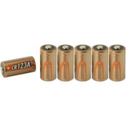ANSMANN CR123A fotóelem, lítium, 3V, 6 db, Ansmann EL123AP, K123LA, RL123A, EL123A, DL123A, 5018LC, LR123, VL123 (5020011-02) - aqua