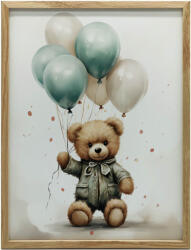  FALI PLAKÁT ALUMÍNIUM KERETBŐL BEAR BALLON WORLD 70x100 CM