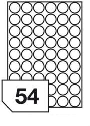 RayFilm R0400 - 30 mm Átlátszó Kör Etikett - 5400 db