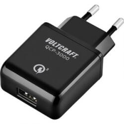 VOLTCRAFT QCP-3000 VC-11342765 USB-s töltőkészülék Aljzat dugó Kimeneti áram (max. ) 3000 mA 1 x USB Qualcomm Quick Charge 3.0 (VC-11342765)