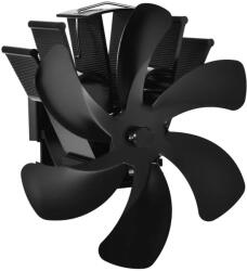 Kandalló hőhatású ventilátor, 6 penge, környezetbarát működés, csendes formatervezés, Falra szerelt