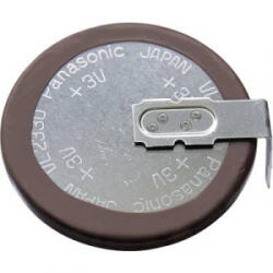 Panasonic VL2330 gombakku lítium, beforrasztható, fekvő, 3 V 50 mAh, Panasonic VL2330-1HFE (VL2330-1HFE)