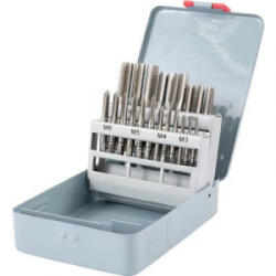 TOOLCRAFT (TO-6800787) Menetvágó készlet 21 részes M3, M4, M5, M6, M8, M10, M12 DIN 352 HSS 1 db (TO-6800787)