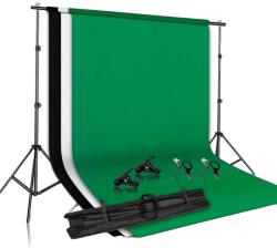  Fotózási háttérállvány, állítható magasság, zöld képernyő támogatás, 4. készlet, 2000x2000