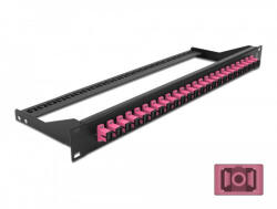 Delock 19 száloptikás csatlakozó panel 24 portos SC Simplex ibolya