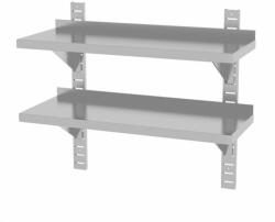 Hendi Rozsdamentes Acél Állítható Fali Polc - 2 db konzollal - 800x300mm