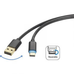 Renkforce USB C 2.0 gyorstöltő kábel, 1 m, renkforce (RF-4758090)