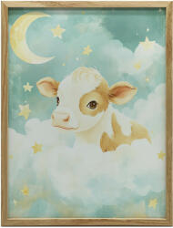  FALI PLAKÁT FAKERETES TEHÉN FELHŐBEN 50x70 CM MATT