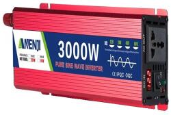  Teljesítmény inverter, módosított szinuszhullám, univerzális aljzat, ANJ-3000W-12V-220V