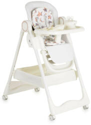 Moni SURPRISE etetőszék szilikon tányérral, evőeszközzel, előkével FEHÉR - pepita - 29 990 Ft