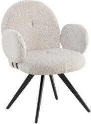 TEMPO KONDELA Forgószék, világosszürke/fekete, VASALA - pepita