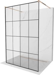 Mexen Kiotó Walk-In Zuhanyfal - 140x200 cm - Fekete/Rózsaszín Arany (5907709133204)