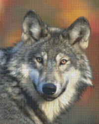  Pixel szett 16 normál alaplappal, színekkel, farkas (816189)