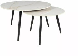 Signal Kora D Márvány Hatású Kerámia Dohányzóasztal Szett Fehér-Fekete (KORADBC)