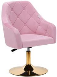 DivaLine 4Rico rózsaszín-arany bársony forgófotel - pepita - 68 986 Ft