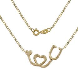  Sztetoszkóp medál nyaklánccal, arany ékszer több hosszúságban