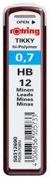 rOtring 0, 7mm HB 12db-os nyomósirón betét (NRR0312690)