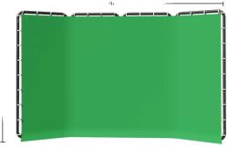 Foto hátterű állvány, tartós muszlin anyag, nagy méret 240x400cm, 240x400cm zöld