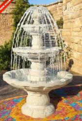 JURAND SPANIOLA artézi szökőkút, 125 x 64 x 180 cm (H), kertbe/kültéri/teraszra/étterembe, funkcionális, márványhoz hasonló Finecrete műkőből, krémszínű, magassága 180 cm, minden tartozékkal együtt!