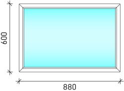90×60 Fix felülvilágító műanyag ablak