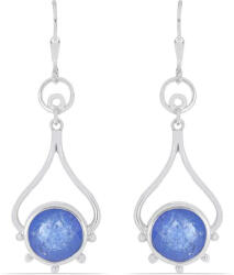  Tanzanit Ezüst Fülbevaló - 9.47 karát