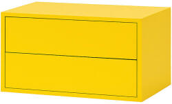 Leziter Boxie Fali Szekrény 2 Fiókos - 40x80x37 cm, Sárga - pepita - 46 138 Ft