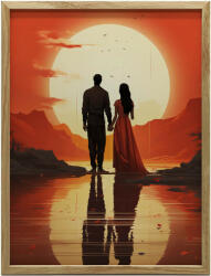  FALI PLAKÁT FA KERETBEN EGY PILLANAT KÉT ROMANTIKUSHOZ 50x70 CM