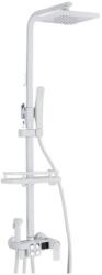  Zuhanyoszlop, Blackswan, M139 típus, állítható fehér modell, termosztáttal, mozgatható csapteleppel, nagynyomású zuhanyzóval és digitális kijelzővel, 110 cm-es méret