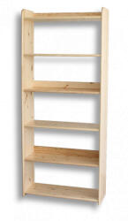 Komforttéka Borovi Fenyő Zsolt Álló Könyvespolc - 5 Polcos