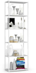 AKORD Loft Fém Polcrendszer - 6 Polc - Fehér - 60x32x192 cm (REGMETBIABIACL600)