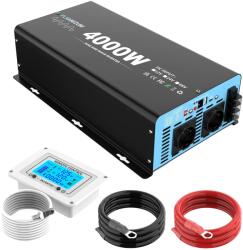  Tiszta szinuszhullám -inverter, 4000W folyamatos teljesítmény, 12 V bemenet, 12v 4000W 50Hz EU