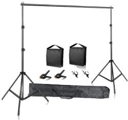  Háttérállványtámogató rendszer, fotózási stúdió háttérkészlet, táska, Új hozzáadása homokzsák, 2, 6x3m