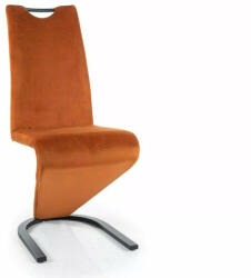 SIGNAL MEBLE H-090 Velvet Fahéjbarna Bársony Étkezőszék Fekete Fém Vázzal (H090VCCY)