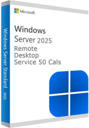 Microsoft Windows Server 2025 Remote Desktop Services User CAL (50 felhasználó) (16 Core) - pepita - 301 588 Ft