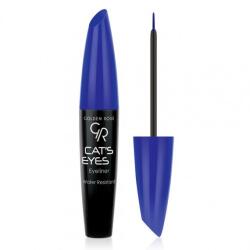 Golden Rose Cat's Eyes Liner Creion de ochi rezistent la apă cu o pensulă moale pentru aplicare precisă Black