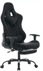 TEMPO KONDELA Irodai/gamer szék, fekete Velvet szövet, teherbírás 150 kg, SALOP