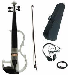 Csendes elektromos hegedű 4/4, tömör fehér fa