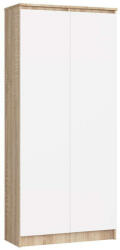 AKORD Zárt Álló Polcos Szekrény R80 2D 8P Dió Sonoma/Fehér (RP0PREGR80DABBIA)