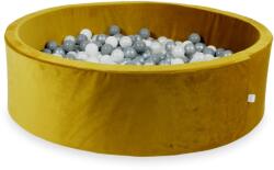  Sárga arany velvet anyagú labdamedence 130x40 cm