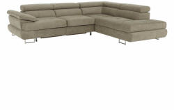 Tempo Ülőgarnitúra tárolóhellyel, világosbarna melír, szövet, jobbos, BUTON R