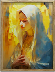  PLAKÁT FALRA ARANY KERETBEN MARY IN RAYS OF GLOW 40x50