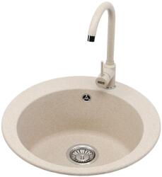 Franke Pachet chiuveta ROG 610 + baterie Pola 1.0, fragranite, diametru 510mm, adancime cuva 185, avena (114.0633.743) Chiuveta