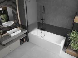 Mexen Next Kádparaván 1 részes 60 x 150 cm, szron, fekete - 895-060-000-00-30-70 Kádparaván (5905315135391)